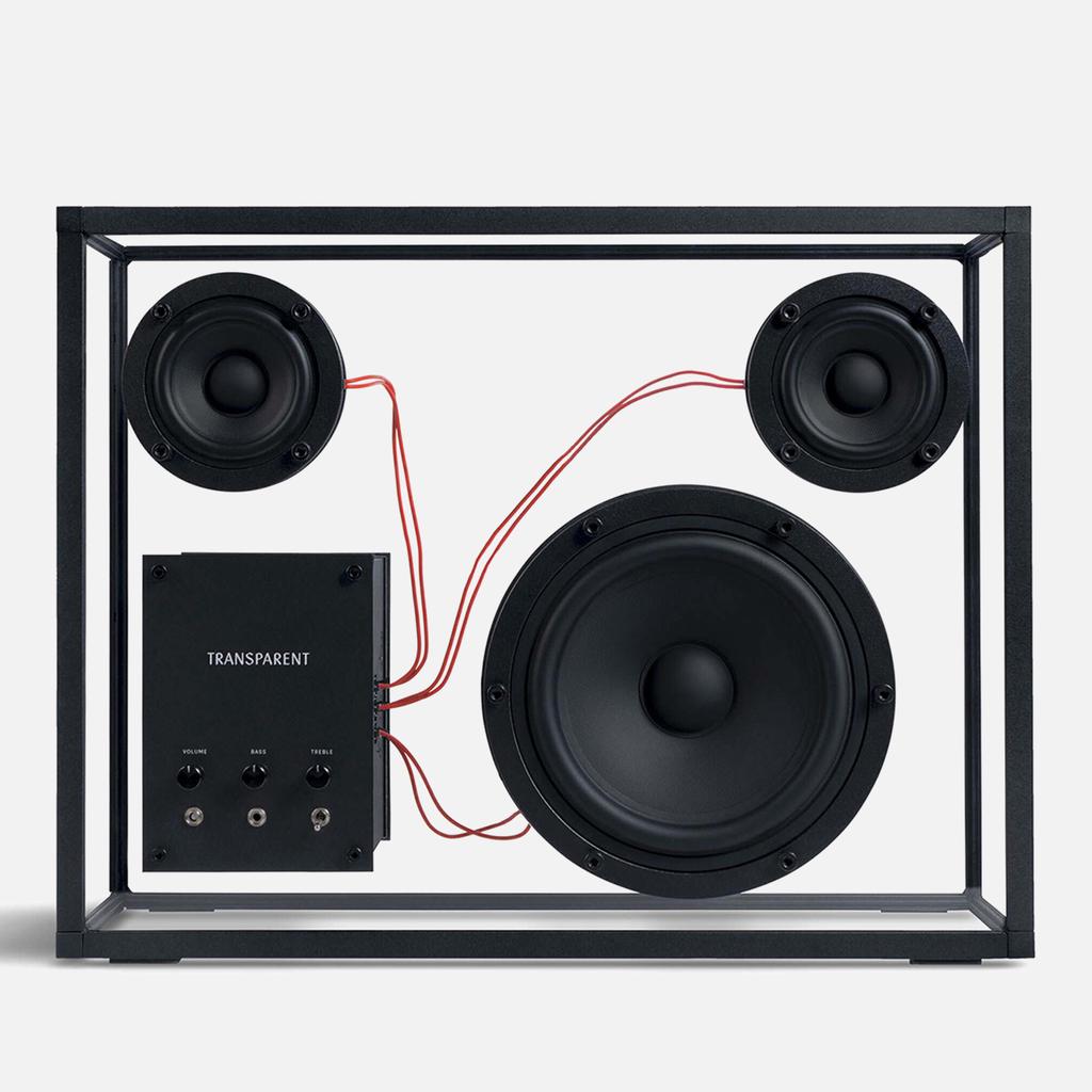 Transparent Large Speaker - Black and Red