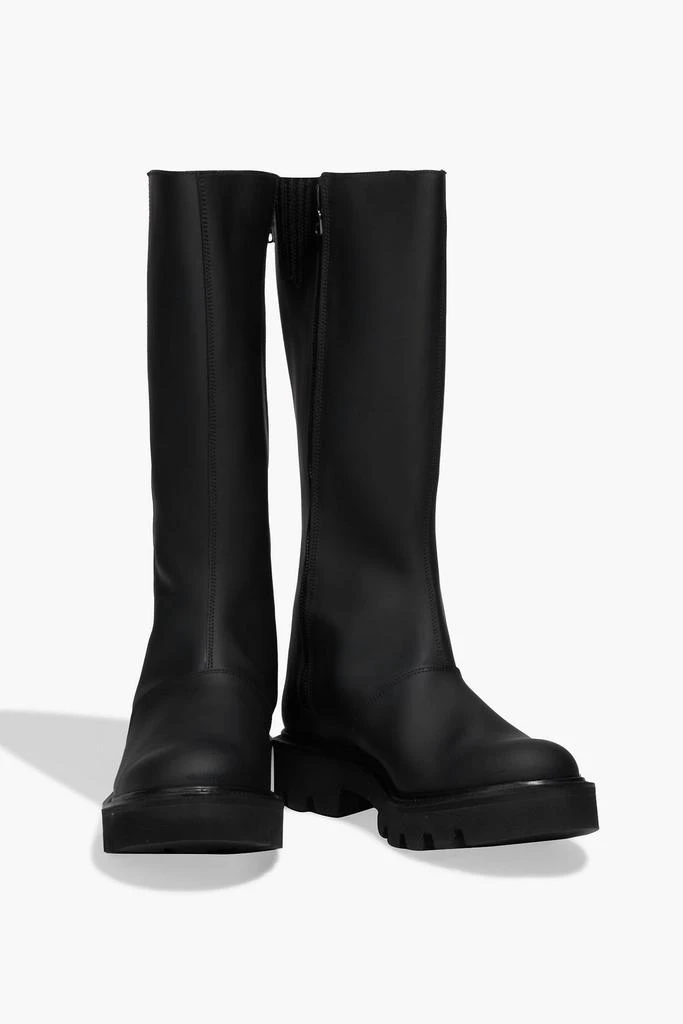 Grenson Nessa rubberized leather knee boots 2
