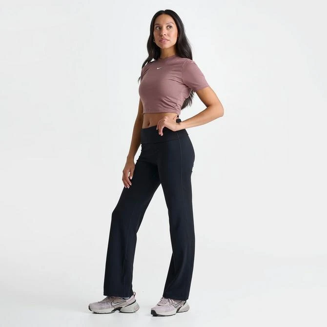 NIKE Women's Nike One Dri-FIT High-Waisted Fold-Over Flare Leggings 2