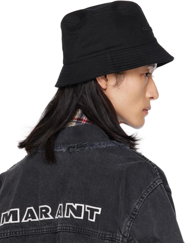 Isabel Marant Black Haley Logo Bucket Hat 3