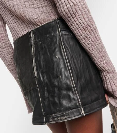 Acne Studios Paneled leather miniskirt 5