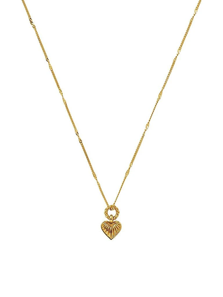 Missoma Ridge Heart 18K-Yellow-Gold Vermeil Pendant Necklace 1