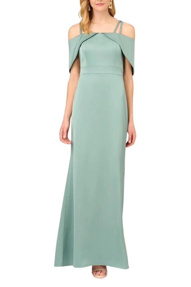 TRUEDAMES Double Strap Satin Column Gown 3