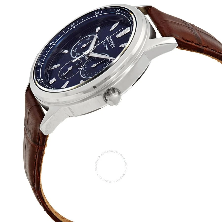 Citizen Corso Blue Dial Brown Leather Men's Watch BU2070-12L 2