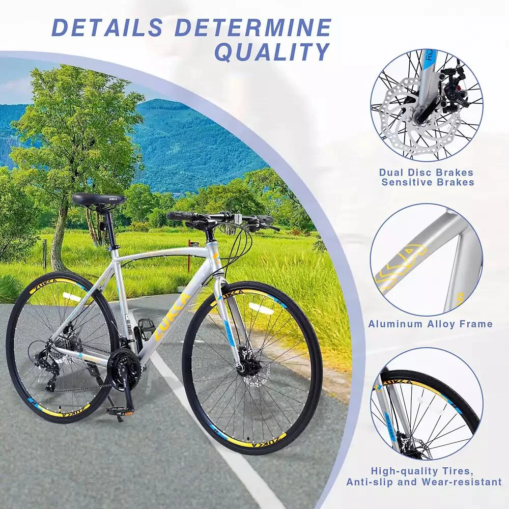 Streamdale Furniture Streamdale 24-Speed Hybrid Bike Disc Brake 7