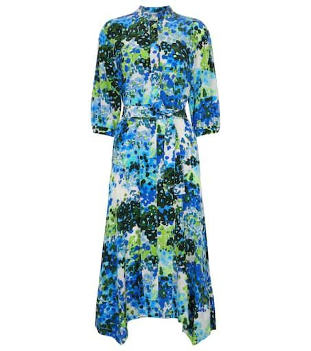 Stella McCartney Olivia floral silk shirt midi dress 1