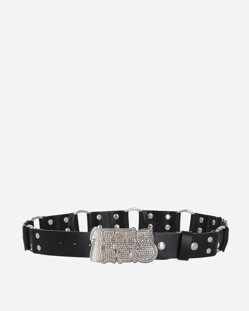 Hysteric Glamour Hypnotized Logo Ring Leather Belt Black