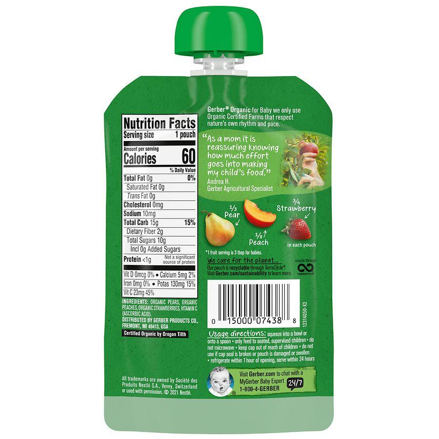 Gerber 2nd Foods Baby Food Pear Peach Strawberry