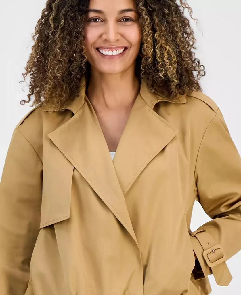 INC International Petite Bubble Cropped Trench Coat, Macy
s Exclusive 3