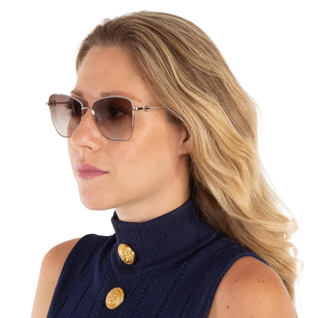 Shop Brown Gradient Square Ladies Sunglasses LO153S 734 59  display picture 3