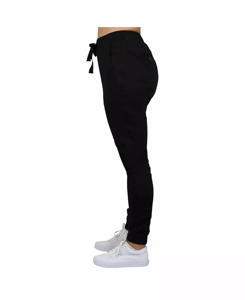 Galaxy By Harvic Women's Loose Fit Basic Stretch Twill Joggers 2
