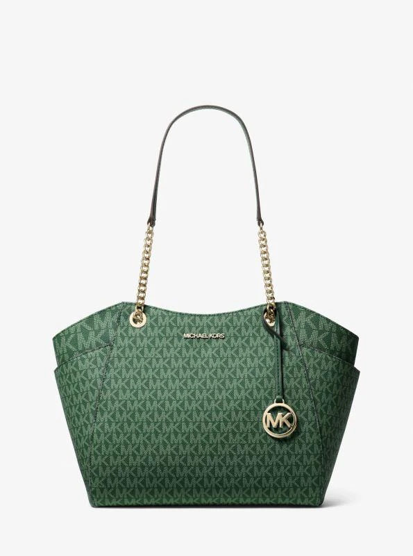 Michael Kors Jet Set Large Signature Logo Shoulder Bag 1