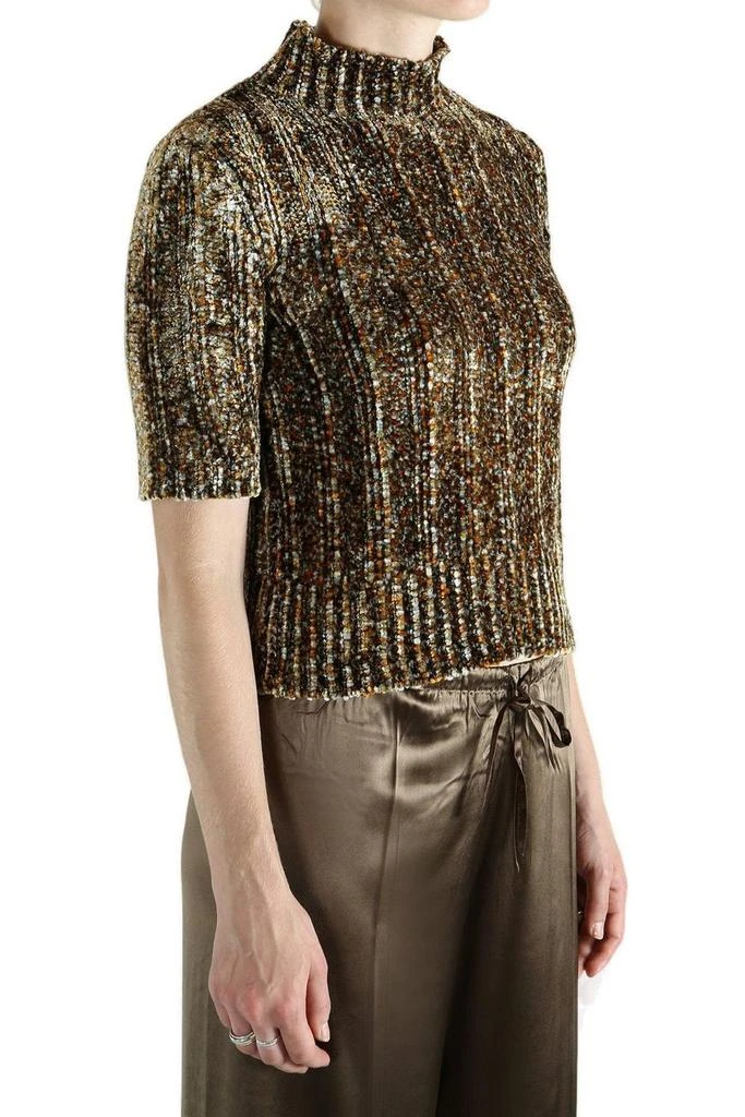 Dries Van Noten Dries Van Noten Mock Neck Short-Sleeved Sweater 4