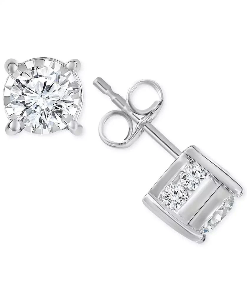 TruMiracle Diamond Stud Earrings (1 ct. t.w.) in 14k White, Yellow or Rose Gold 1