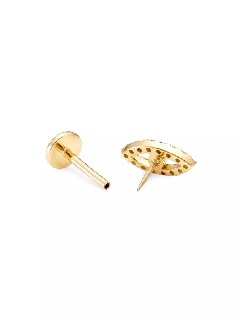 Persée Paved Eye Piercing 18K Yellow Gold Single Earring 3