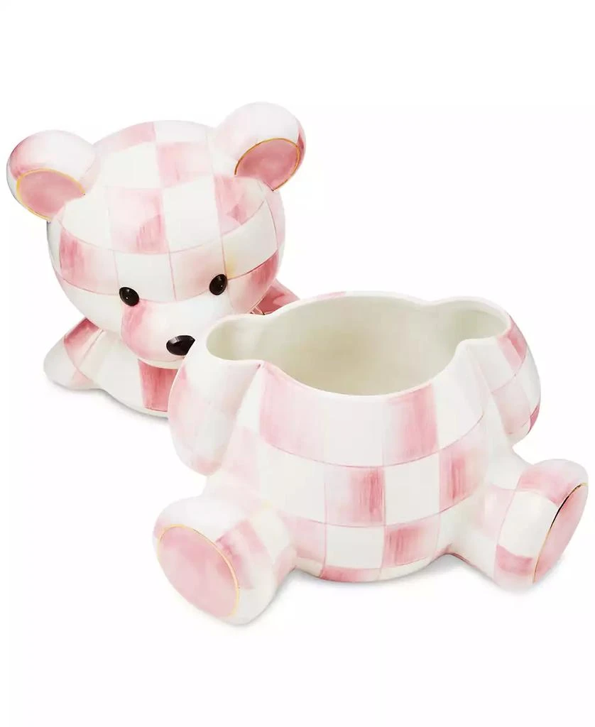 MacKenzie-Childs Rosy Check Bear Ceramic Cookie Jar 2