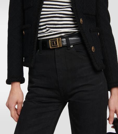 Saint Laurent YSL LA 66 スクエアバックル ベルト 3cm LA 66 belt in smooth leather | Saint Laurent | YSL LV