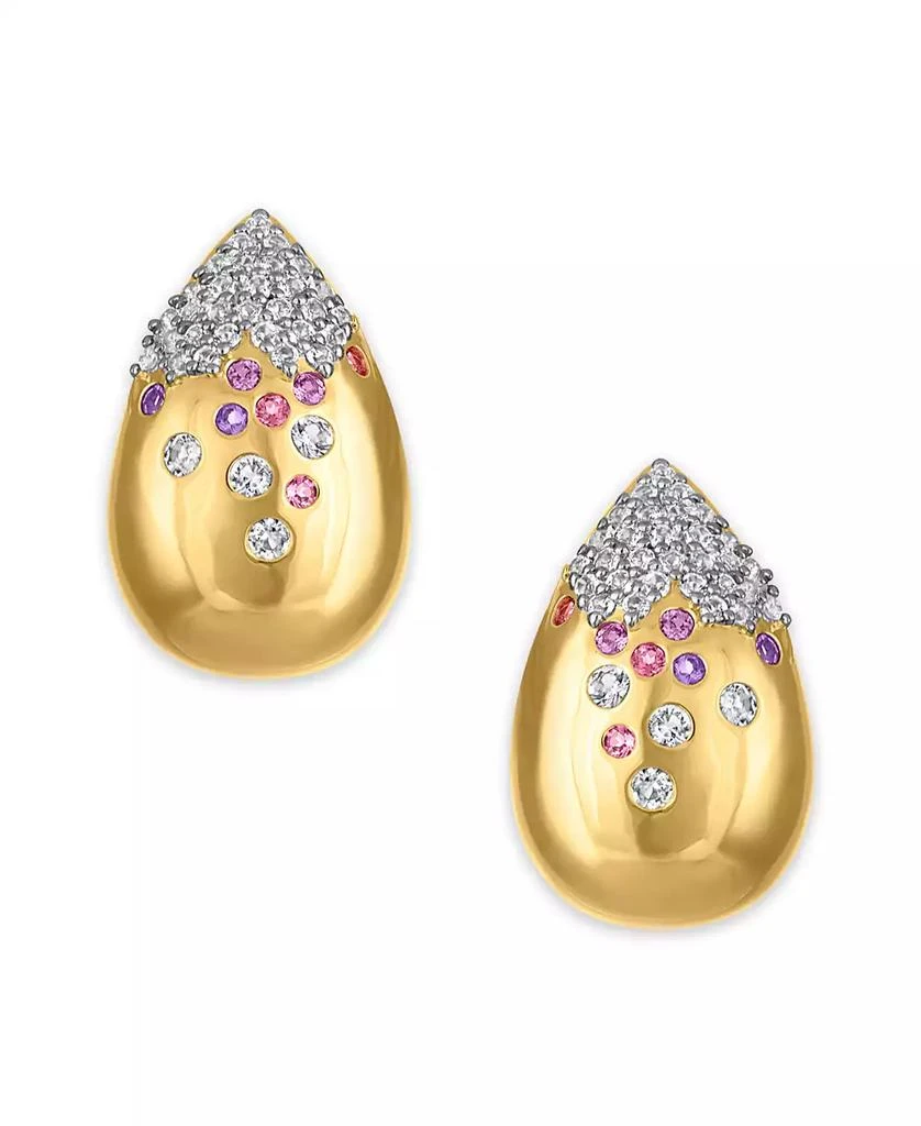 Macy
s Multi-Gemstone Confetti Teardrop Earrings in 14k Gold Over Sterling Silver 2