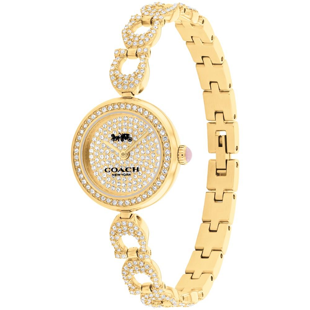 COACH Women's Gracie Gold-Tone Stainless Steel Bangle Bracelet Watch 23mm