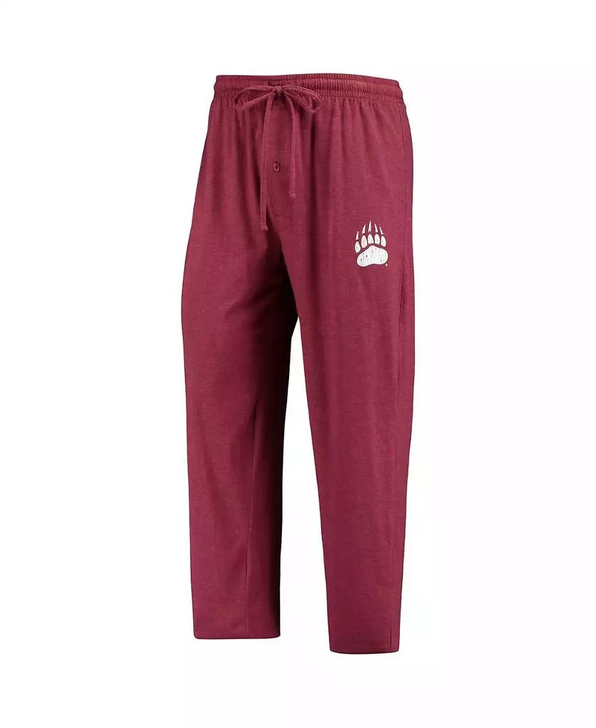 Concepts Sport Men's Maroon, Heathered Charcoal Distressed Montana Grizzlies Meter Long Sleeve T-shirt and Pants Sleep Set 3
