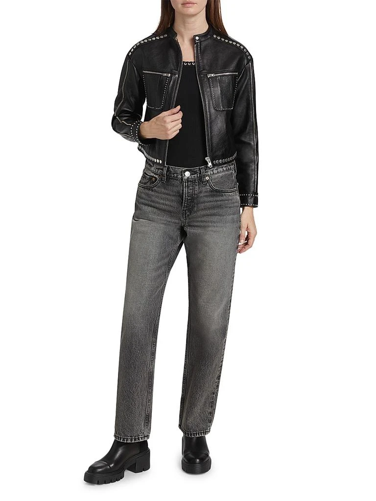 Re/Done Studded Leather Biker Jacket 2