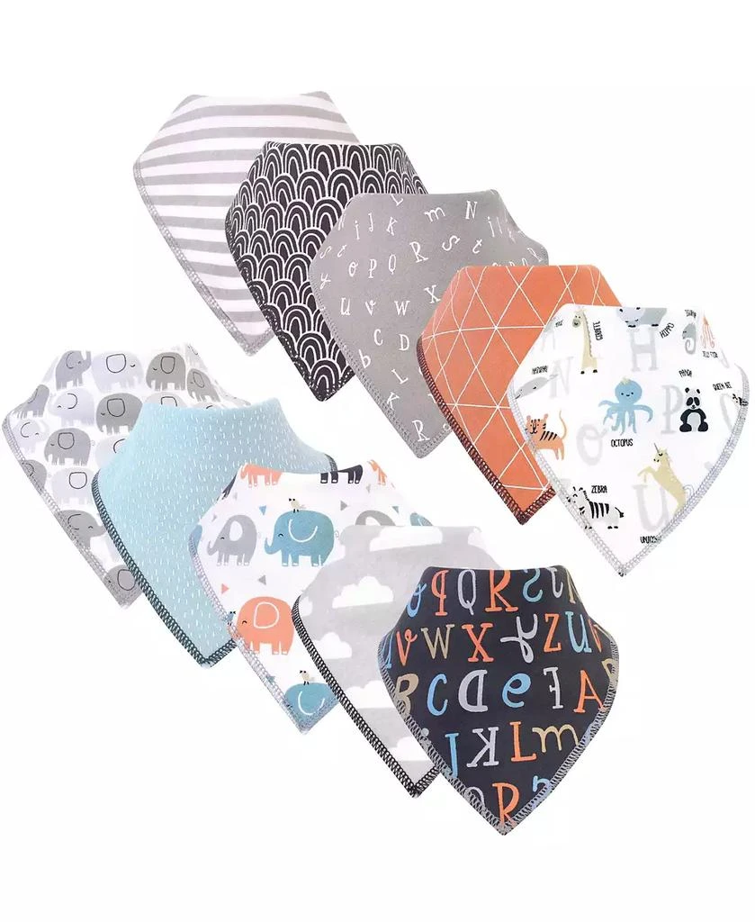 Hudson 10Pk Pleated Bandana Bibs