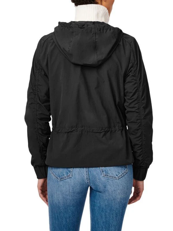 Bernardo Solid Peplum Hooded Rain Jacket 2