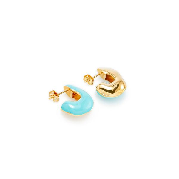 Missoma Squiggle two-tone earrings