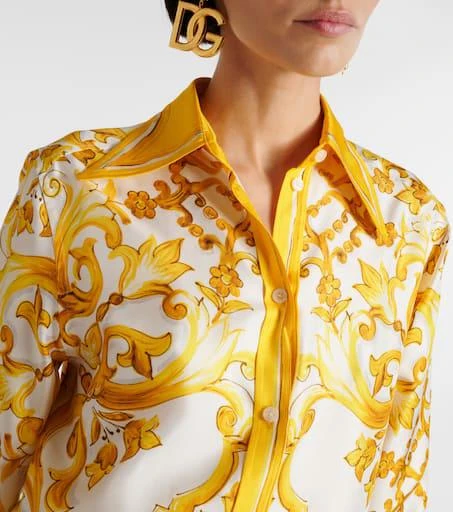 Dolce 
Gabbana Majolica silk twill shirt 4