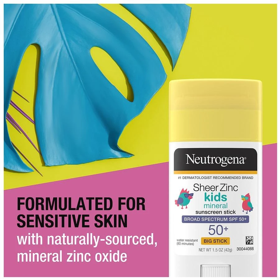 Neutrogena Sheer Zinc Kids Mineral Sunscreen Stick, SPF 50+ Fragrance Free 4