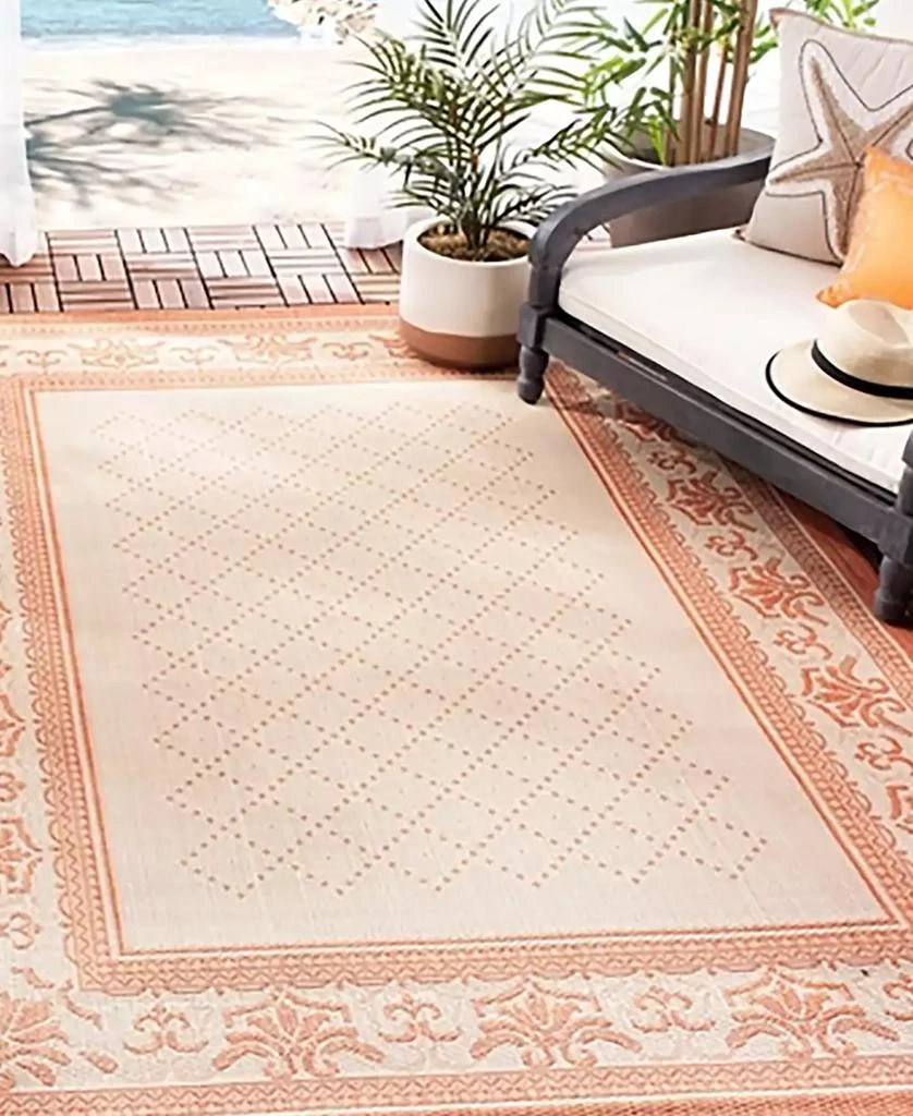 Safavieh Courtyard Natural and Terra Area Rug Collection 3