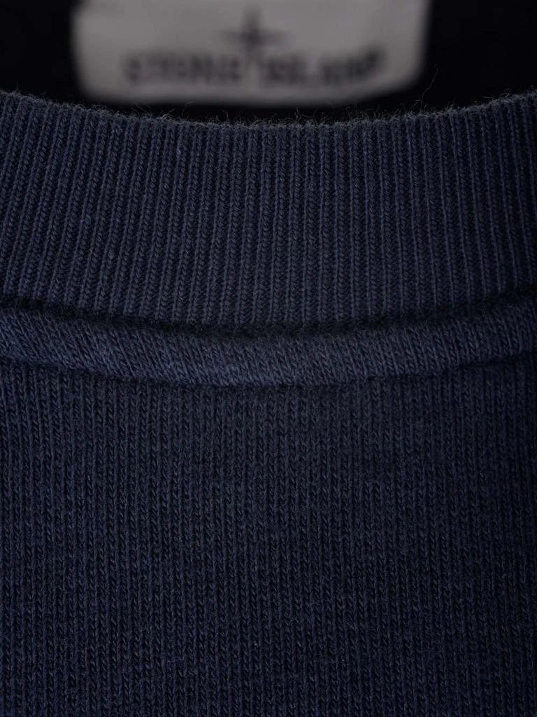 Stone Island Blue Sweatshirt With Mock Neck 4