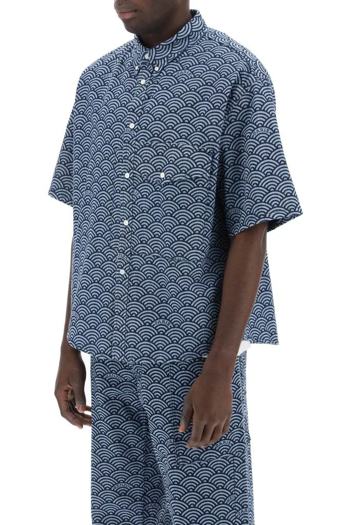 Kenzo Kenzo seigaiha short sleeved denim shirt 4