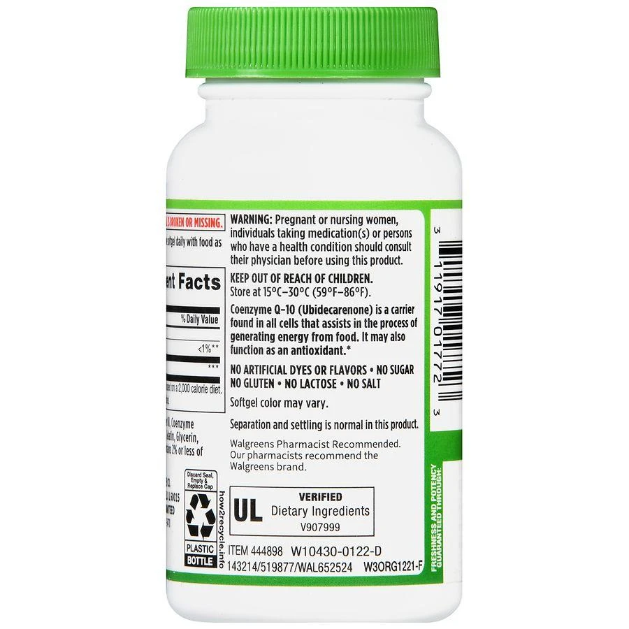 Walgreens CoQ-10 200 mg Softgels (90 days) 5