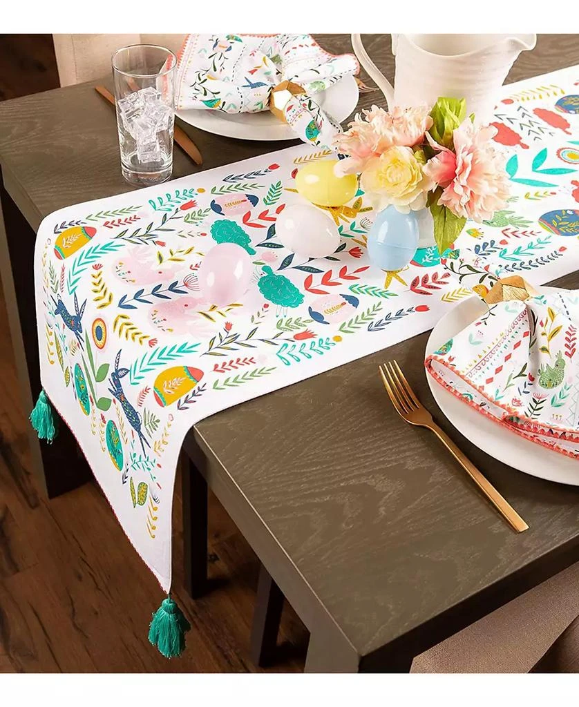 Design Imports Easter Folk Garden Embellished Table Runner, 14 x 72" 6