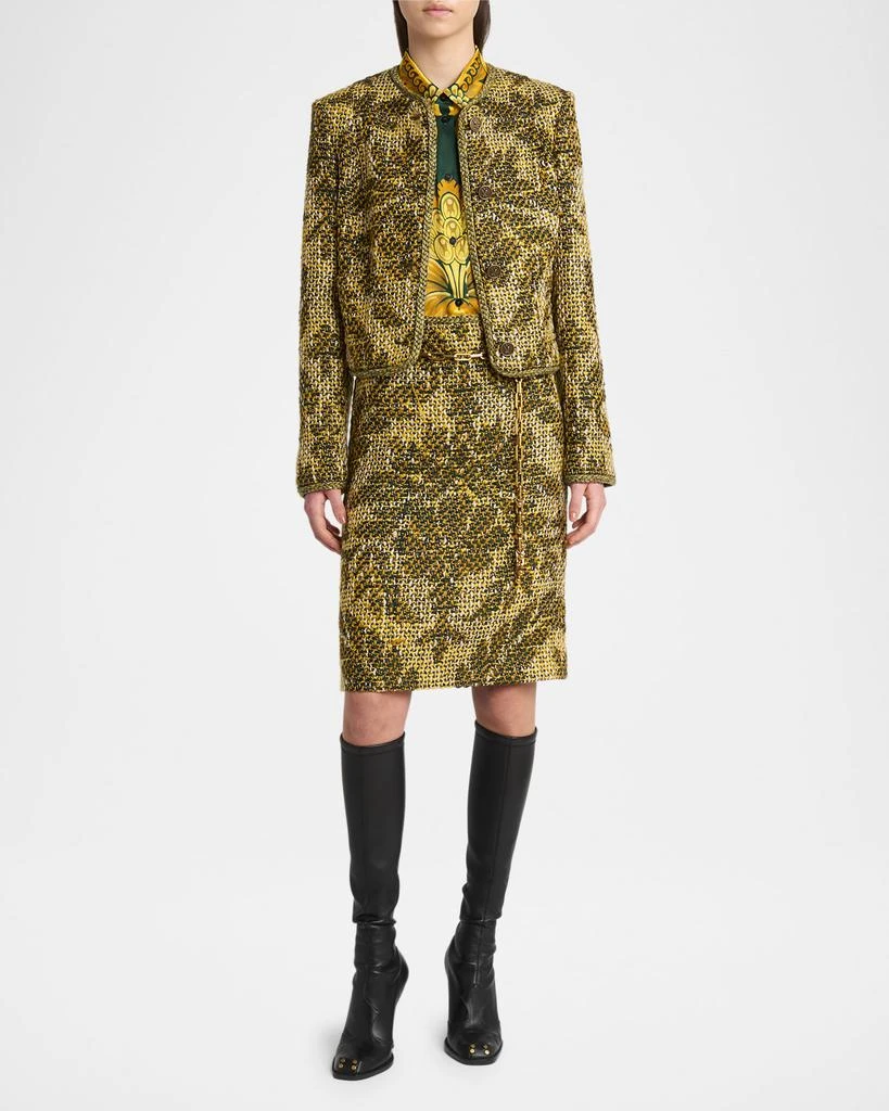 ETRO Flowers and Bees Silk Button-Front Blouse 2