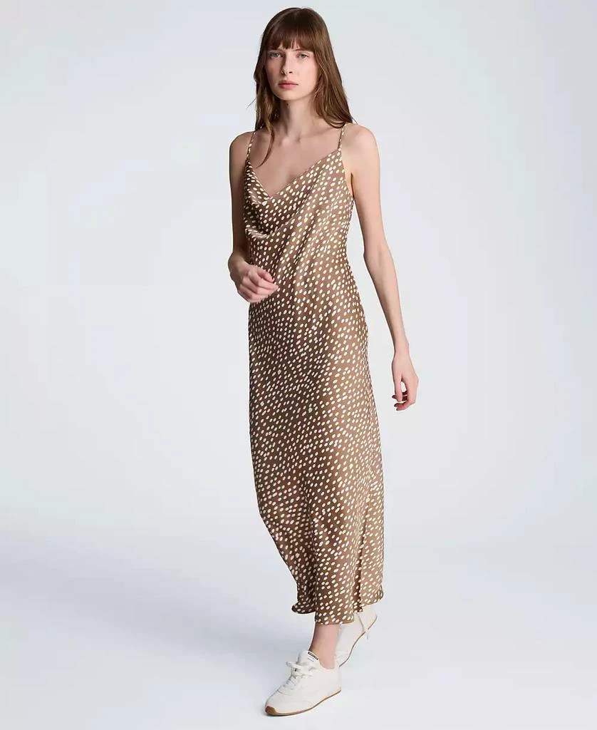 Kenneth Cole Women
s Polka Dot Cowl Neck Slip Dress 4