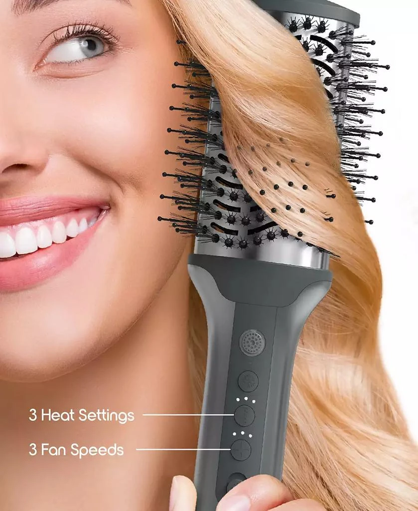 Tzumi Red Light 5-in-1 Dryer Brush and Heat Comb 6