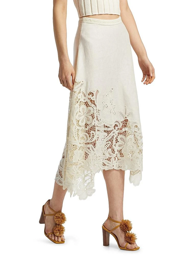 Ulla Johnson Rae Floral Lace Midi-Skirt 4