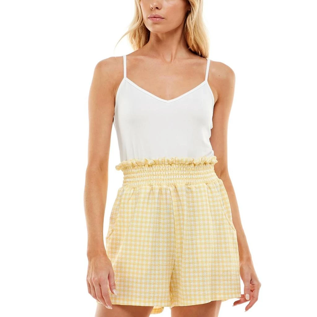Ultra Flirt Juniors Womens Sleeveless Smocked Romper 1