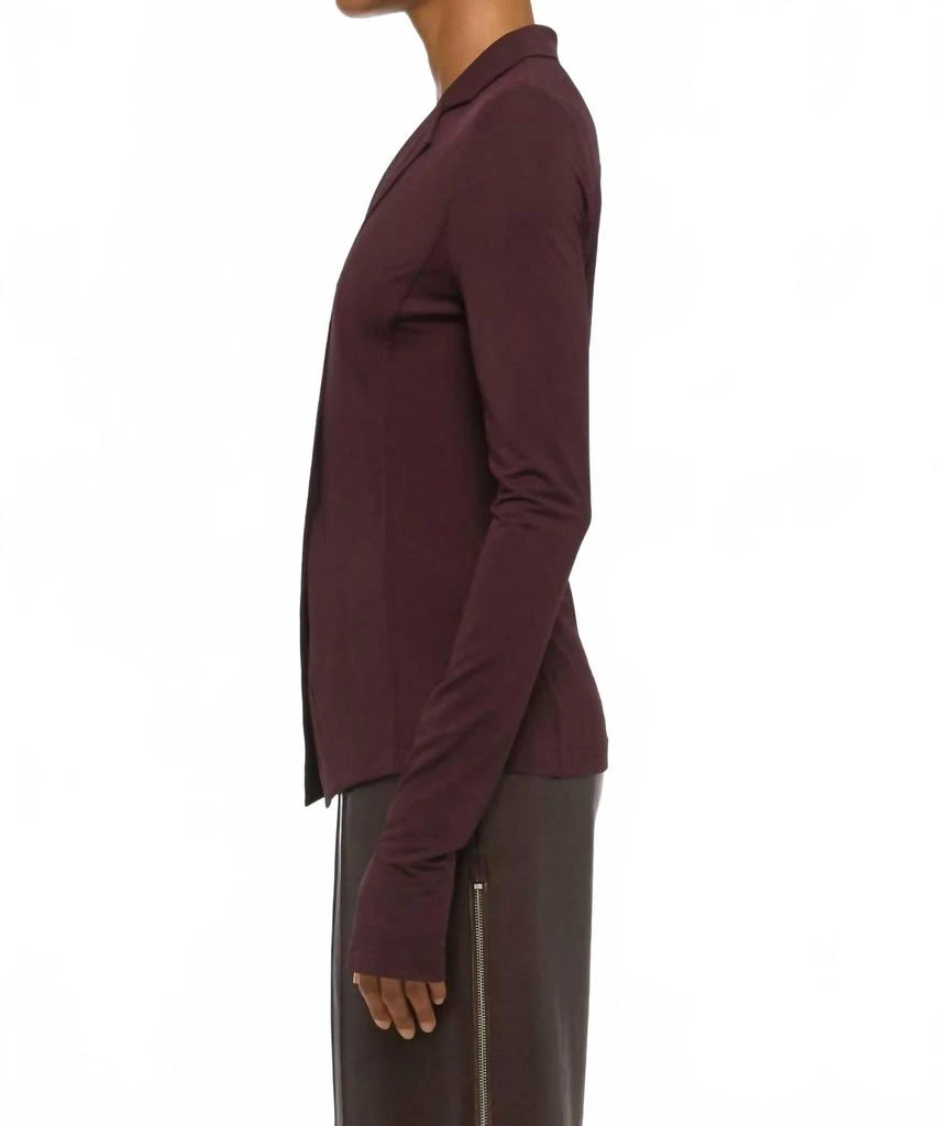 Helmut Lang Blazer Top In Mahogany 2