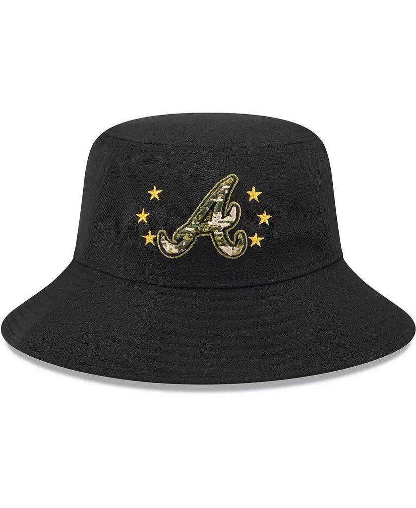 New Era Men's Black Atlanta Braves 2024 Armed Forces Day Bucket Hat 1