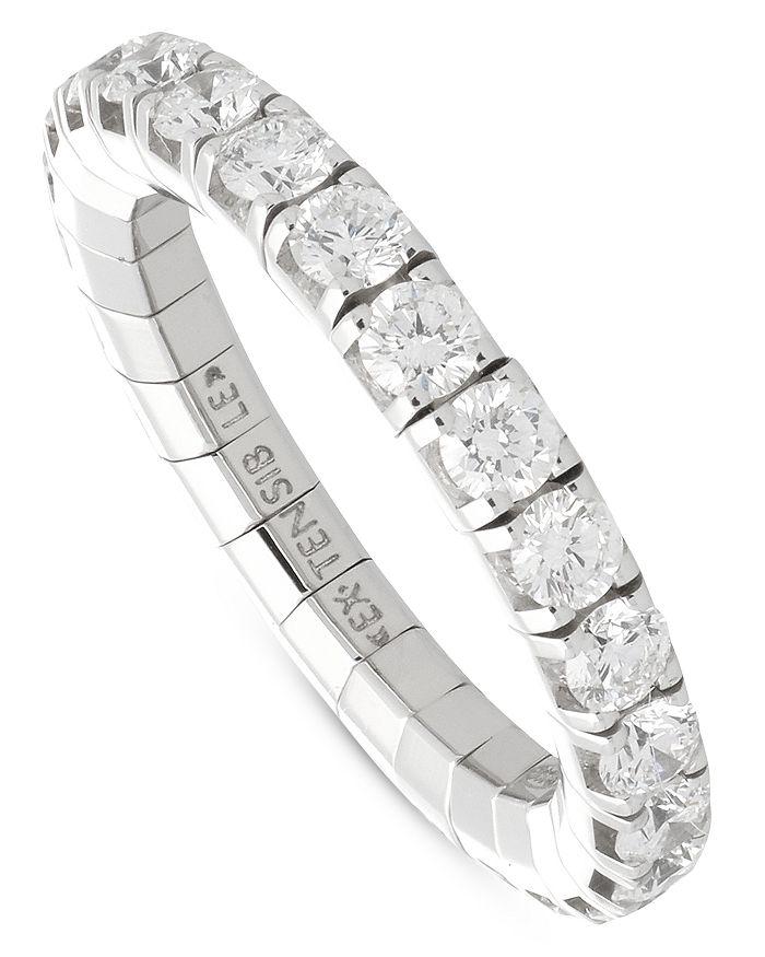 EXTENSIBLE 18K White Gold Diamond Stretch Ring