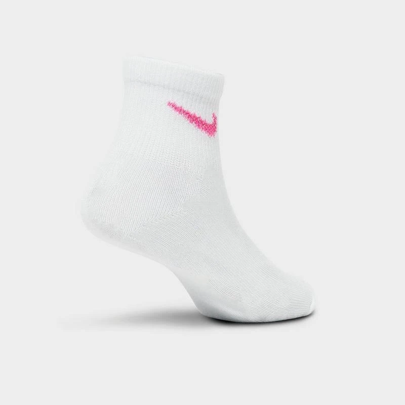 NIKE Girls' Toddler Nike Metallic Swoosh Quarter Socks (6-Pack) 7