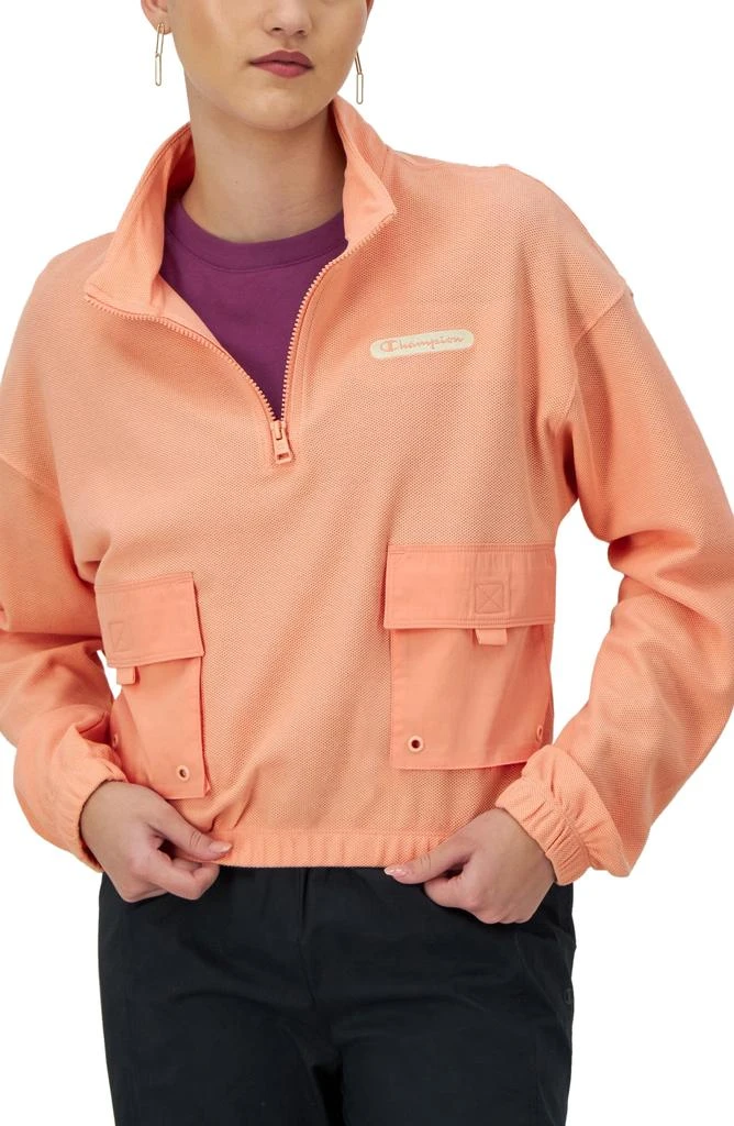 CHAMPION Campus Piqué Quarter Zip Pullover 1