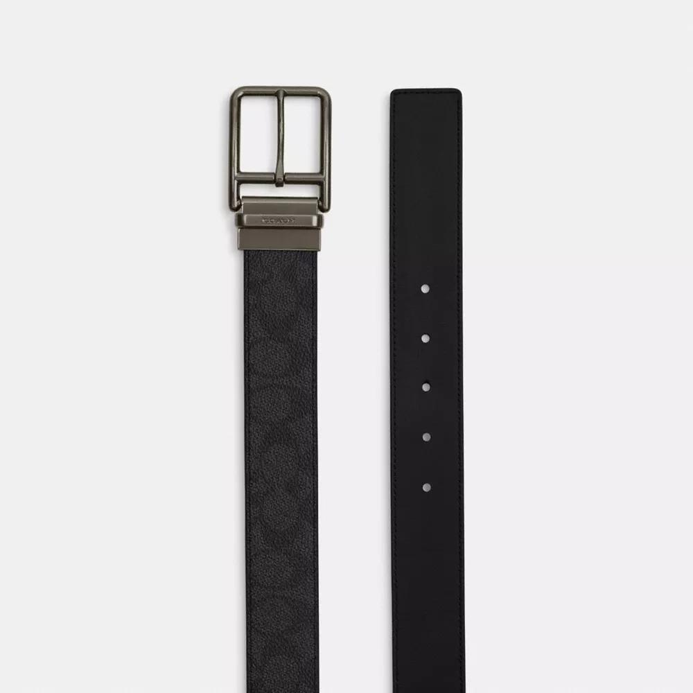 Coach Double Bar Buckle Cut To Size Reversible Belt, 38 Mm