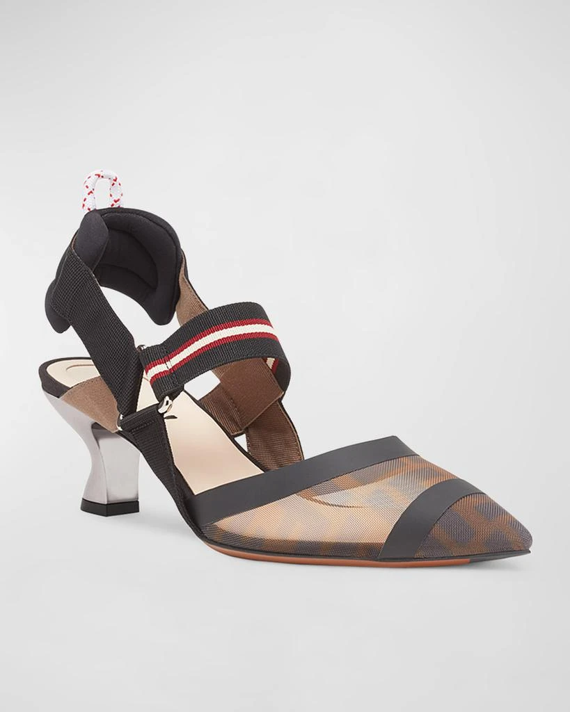Fendi Colibri Runway Mesh FF Slingback Pumps 3