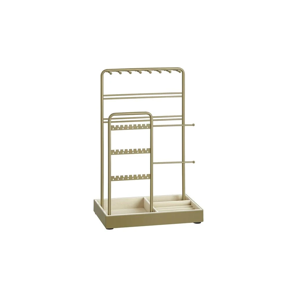 Hivvago Jewelry Holder with Metal Frame and Velvet Tray 1