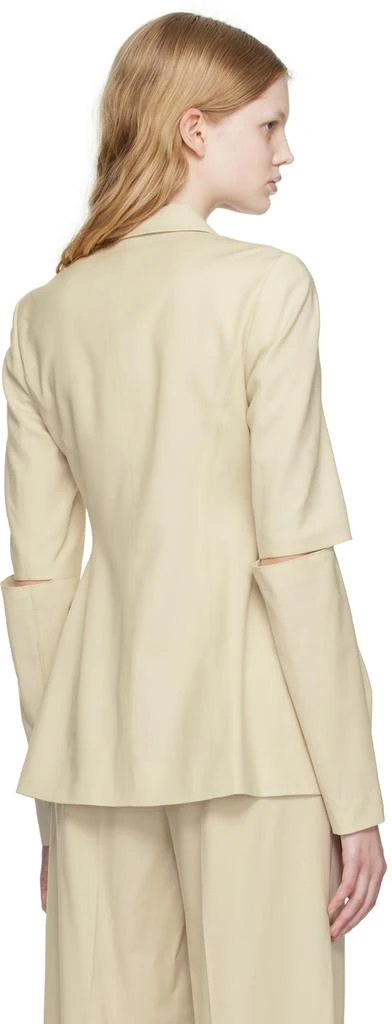 LVIR Beige Slit-Sleeve Blazer 3