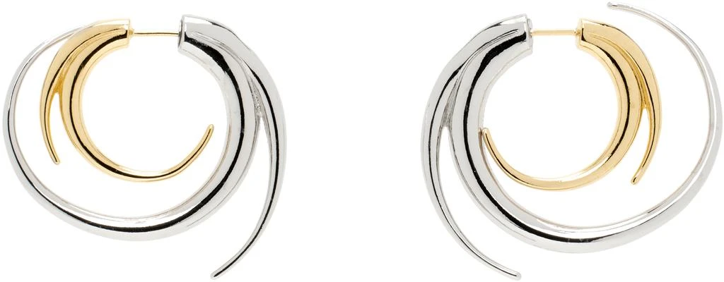 Panconesi Silver 
Gold Vortice Medium Earrings